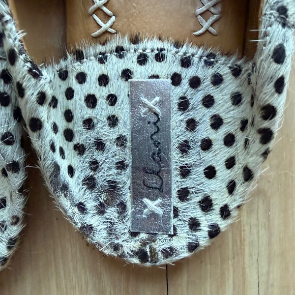 Black and White Polka Dot Mules with Tassels - Picture 2 of 4